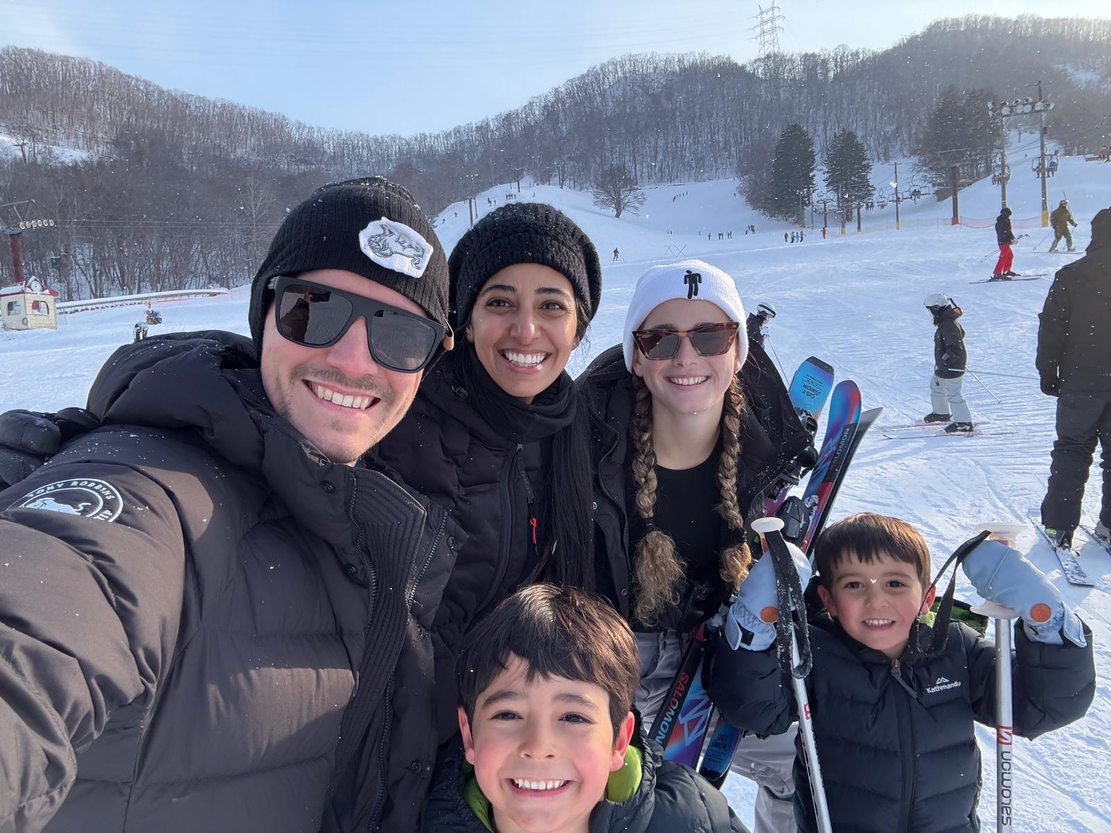 James and Delsey Neilson-Watt with their two children, co-founders of LearnSpark
