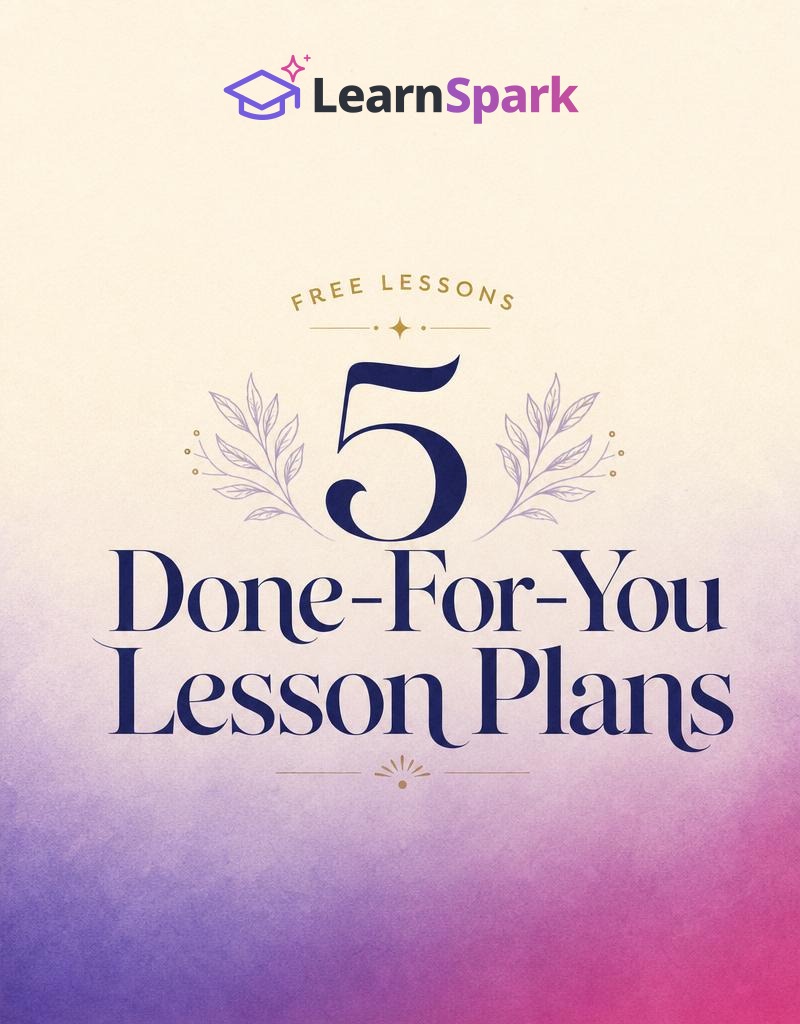 5 Done-For-You Lesson Plans cover