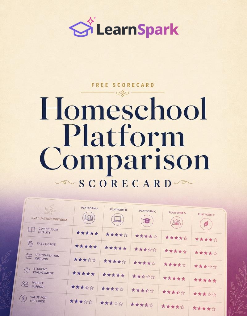 Homeschool Platform Comparison Scorecard cover